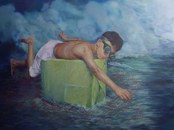 Where am I Going? by Akash Jivraj – Oil on canvas, 114 x 152 cm