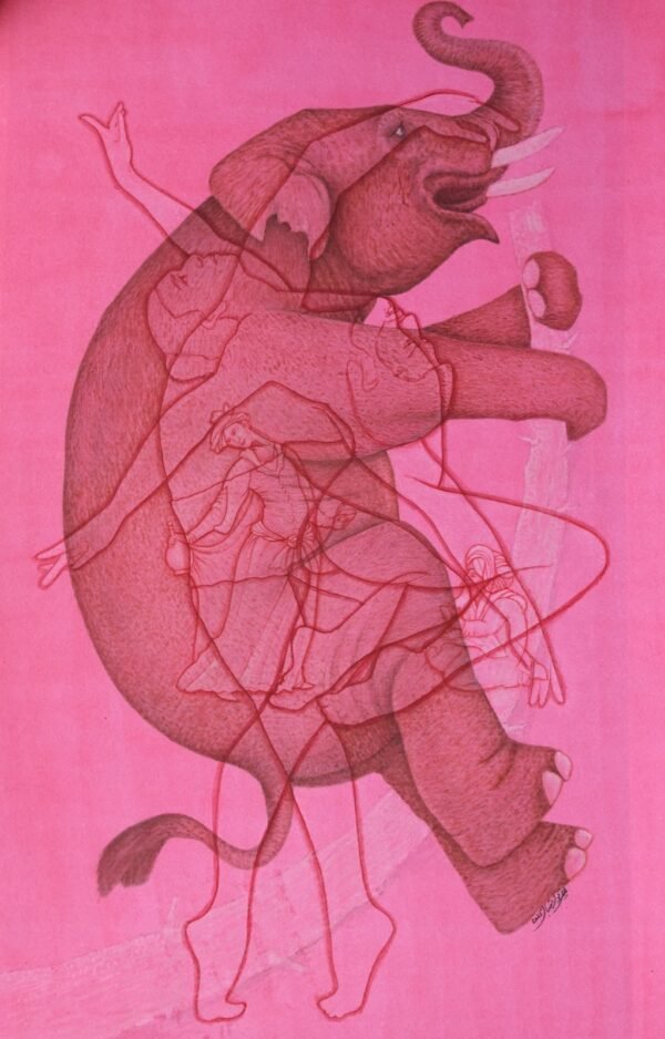 Untitled IV from 'Within Reach' — Gouache on paper. Contemporary miniature art at ArtScene Gallery.