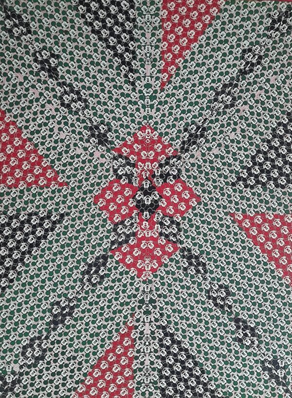 Ajrak from 'Within Reach' — Gouache on Arches paper. Contemporary miniature art at ArtScene Gallery.