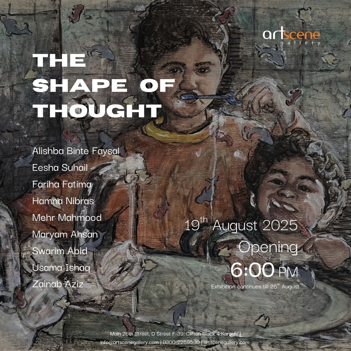The Shape of Thought , Opening on 19th August , 6:00 PM at Artscene Gallery
